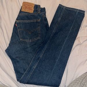 Vintage Authentic Blue Denim Levi’s 501 Straight Jeans
